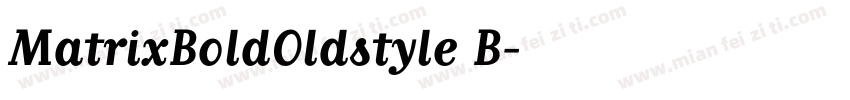MatrixBoldOldstyle B字体转换
